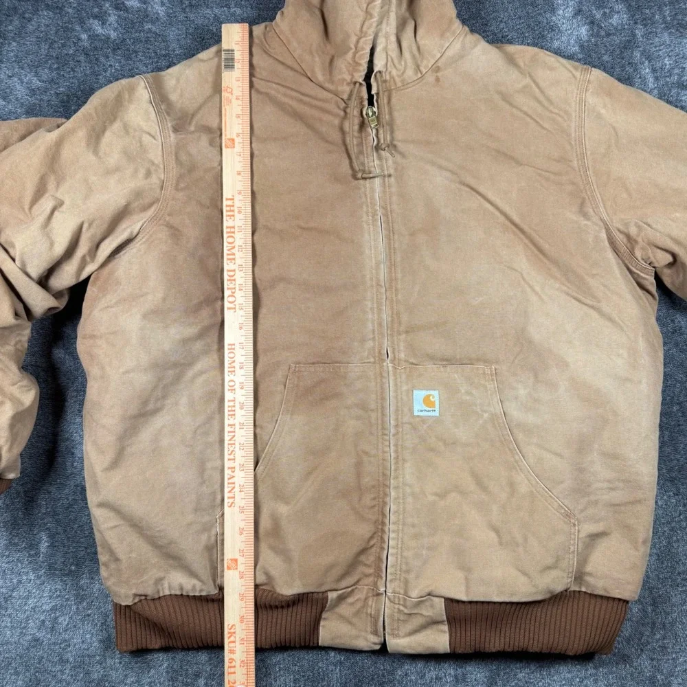Vintage USA Made Carhartt J140 Active Jacket Brown Duck Canvas 3XL Tall